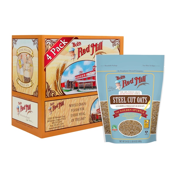 Bob's Red Mill Steel Cut Oats 24 oz. Bag, PK4
